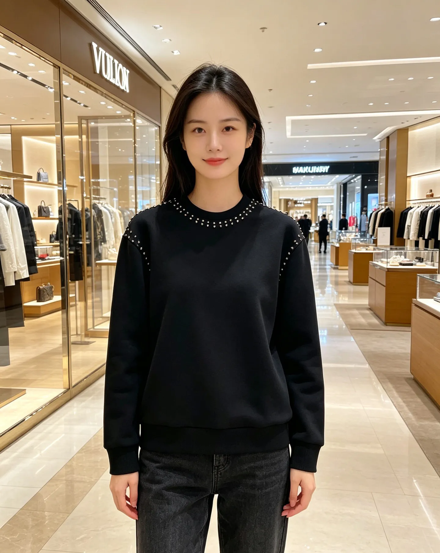 Louis Vuitton/Louis Vuitton Heavy Duty Rivet Crew Neck Sweatshirt